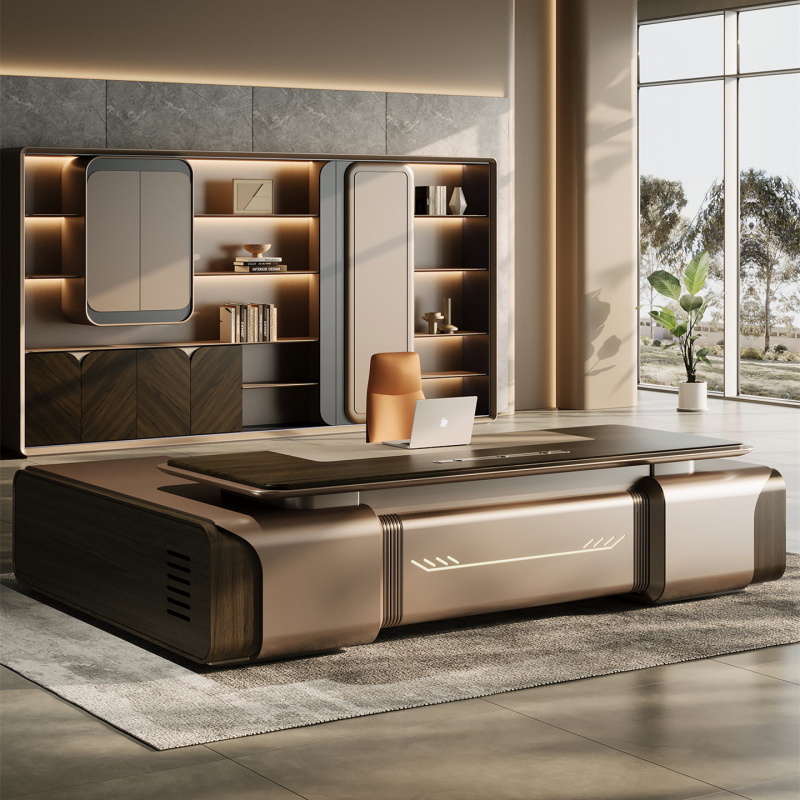 Xh Office Furniture - Stuhlset, schlichter, moderner, leichter, luxuriöser High-End-Büro-Chefschreibtisch