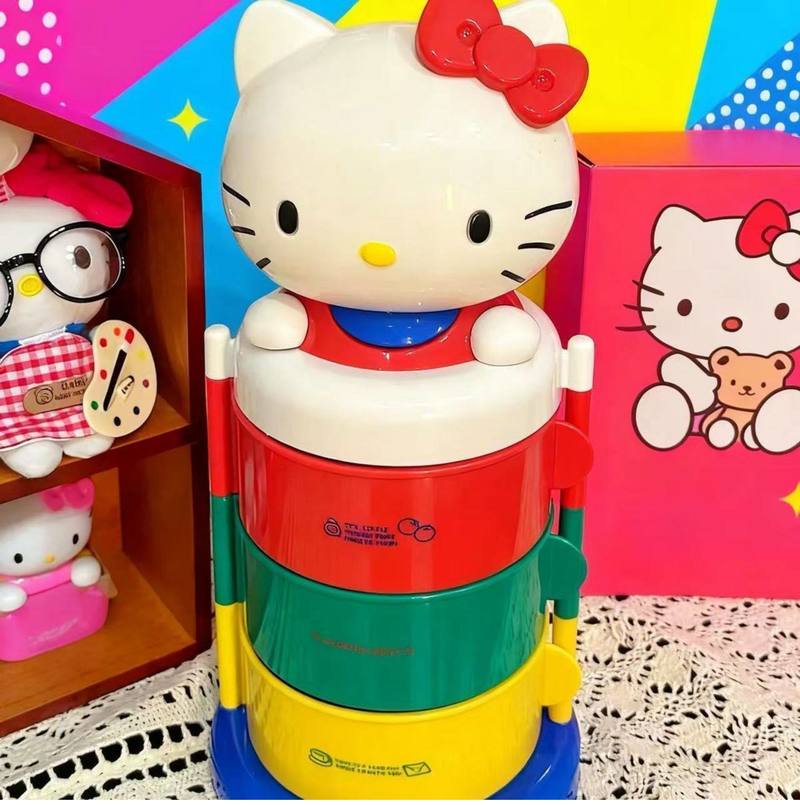Office Furniture Used - Cartoon-Figur Hello Kitty Aufbewahrungsbox Drehbare Dreischichtige