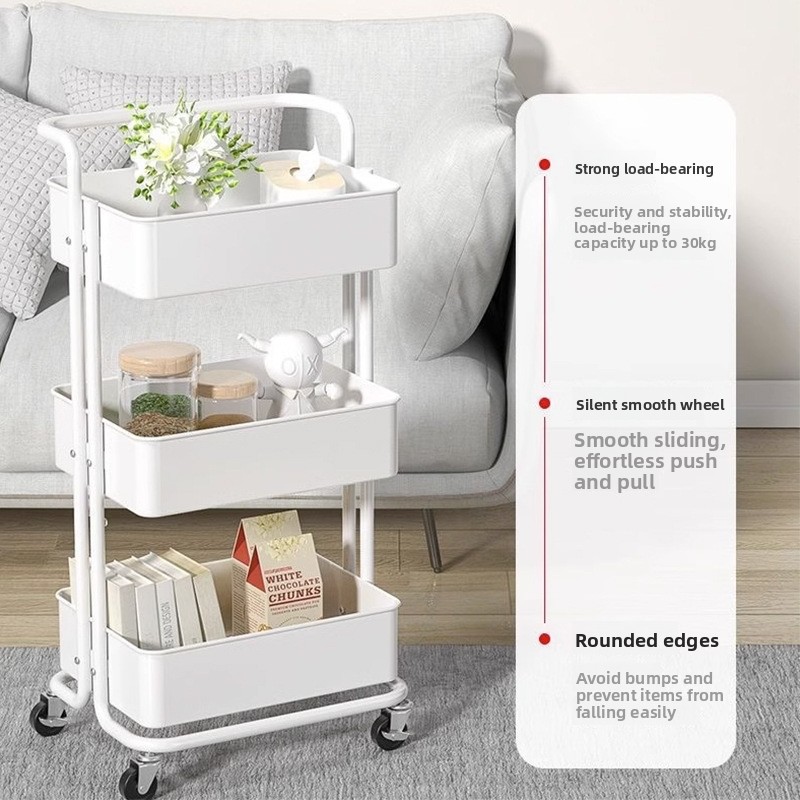 Book Cart Rolling - Mobiler Aufbewahrungswagen für Nagelkunst mit Verriegelungsrädern