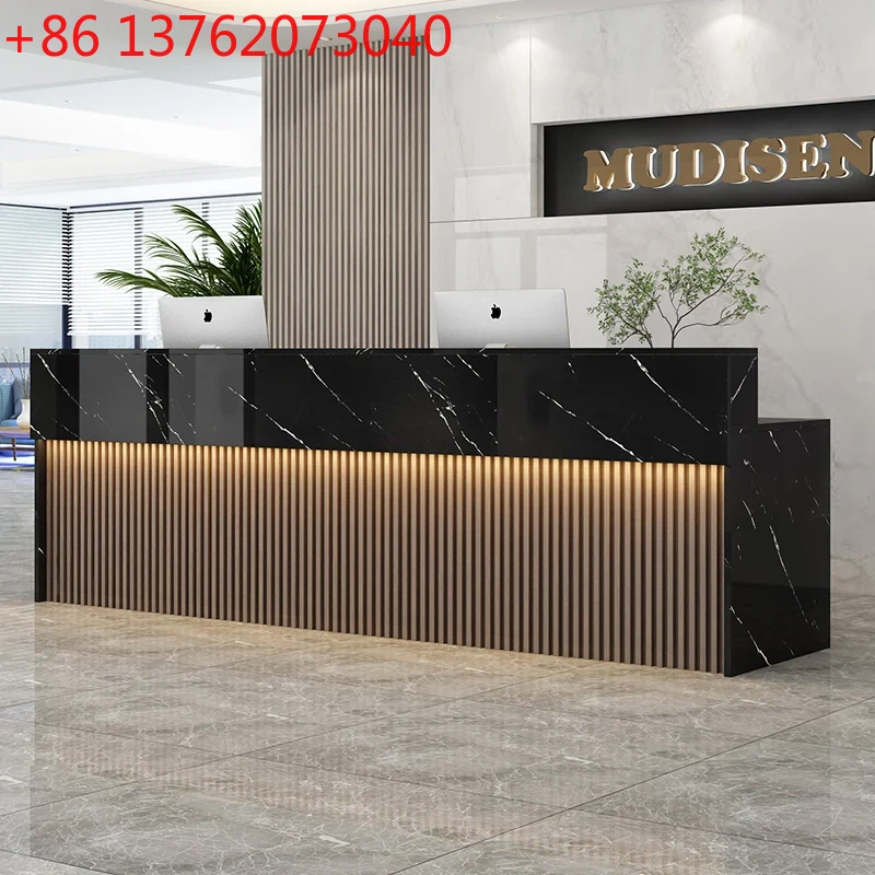 Office Furniture Center - Amerikanische Retro-Empfangstheken, nordischer Luxus, Kundenzentrum, Ladentheke,