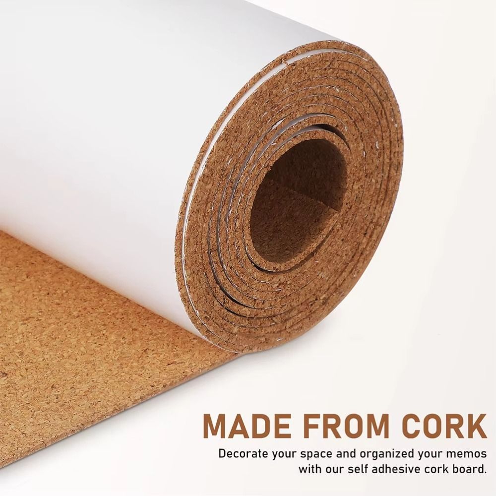 Bulletin Board Cork - 1m Selbstklebende Korkrolle 2mm Dick Quadratischer