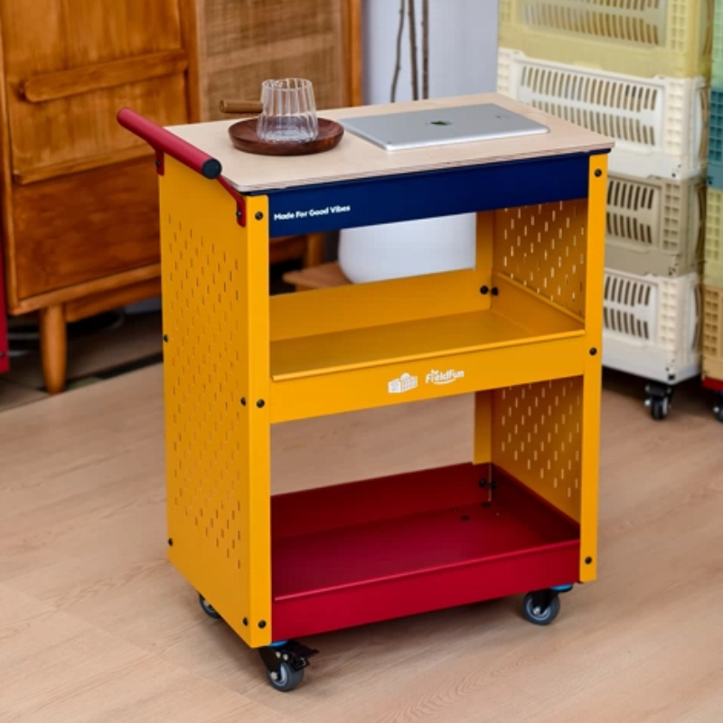 Book Cart Rolling - Pegboard Rollwagen Dopamine – Mobiler Aufbewahrungswagen,