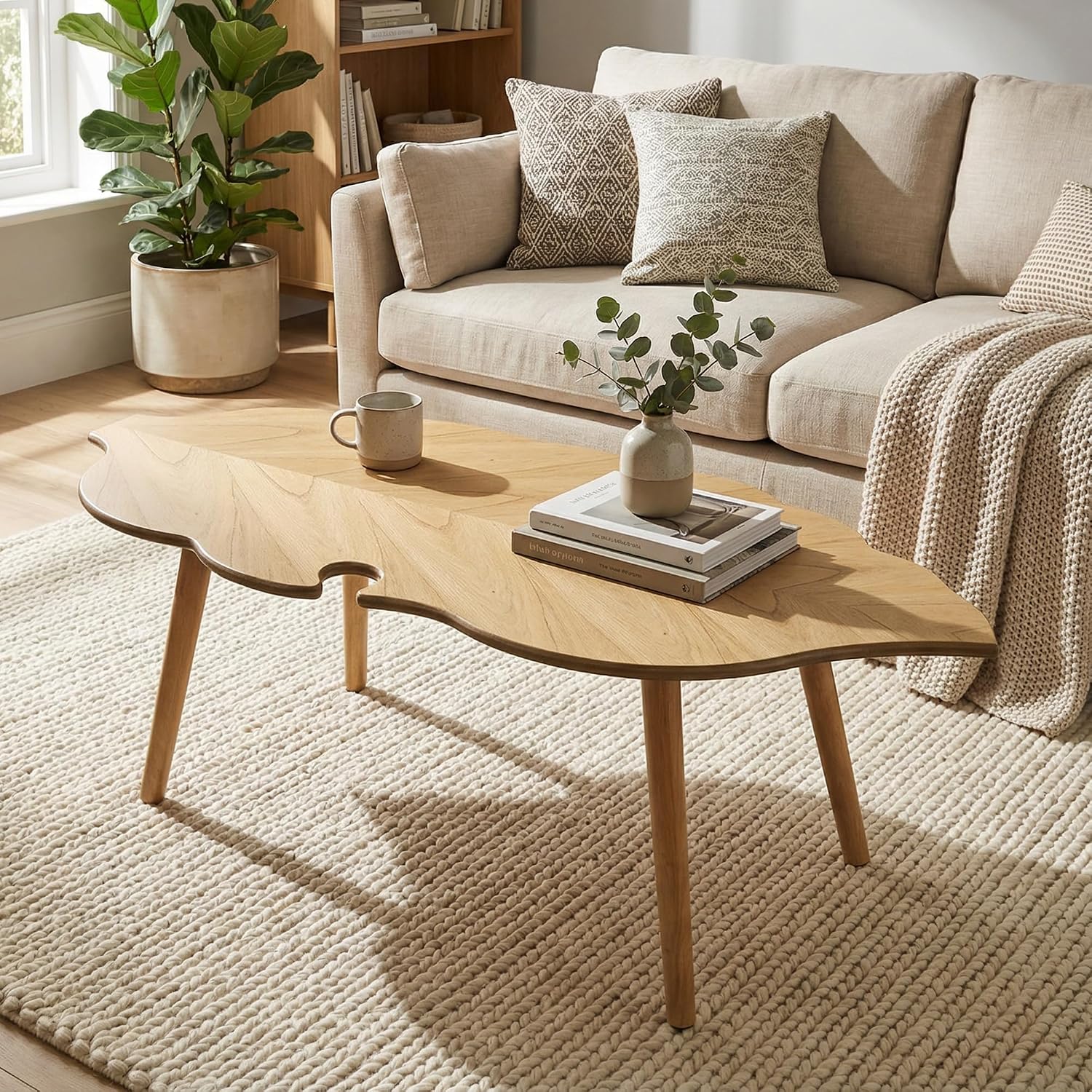 Office Furniture Center - Kleiner Holz-Kaffeetisch, einfache Montage, Mittel- und