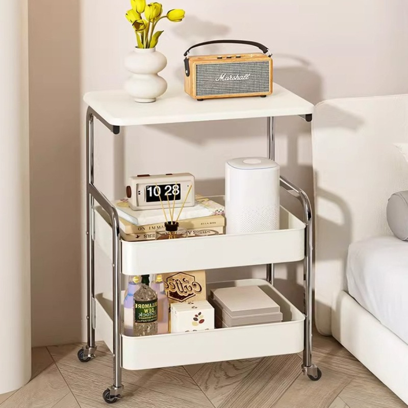 Book Cart Rolling - Rollbarer Mehrzweck-Organizer-Trolley: Schmaler Regalwagen auf Rädern