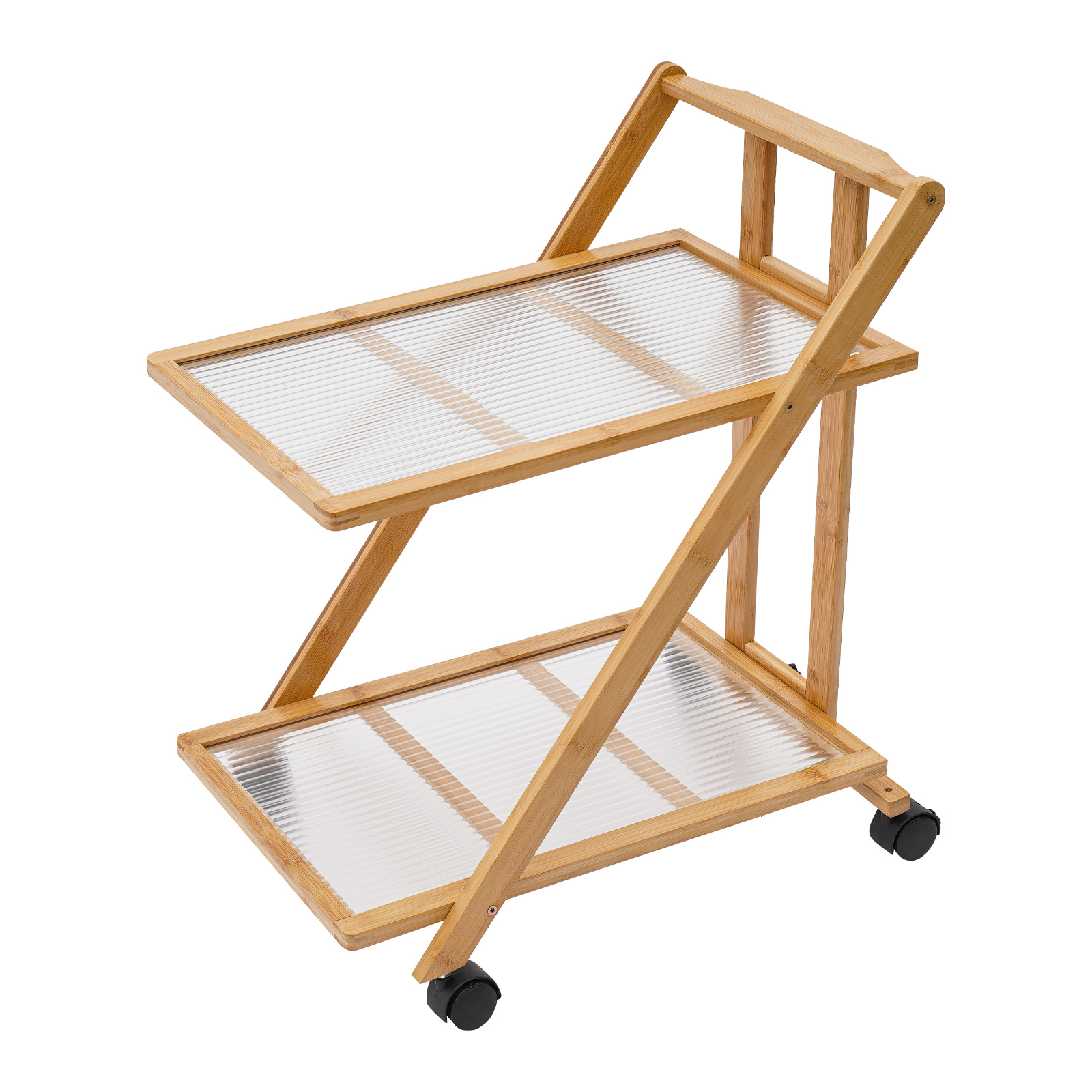 2-stufiger Rollwagen aus Bambu – Book Cart Rolling Bewertung und Preis
