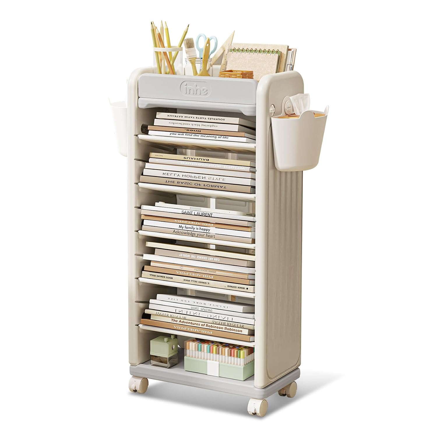 ®   7-stufiger Bücherwagen |   – Book Cart Rolling Bewertung und Preis