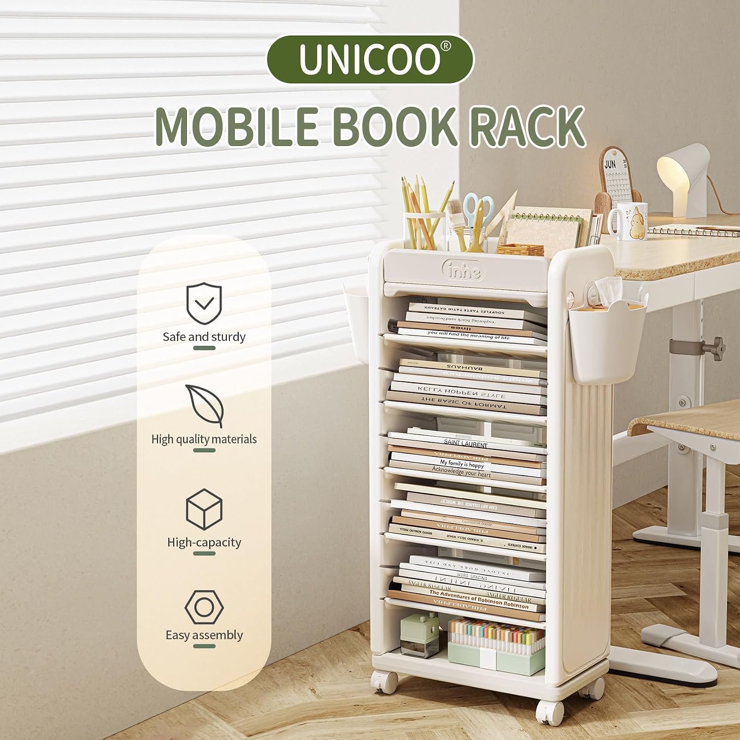 ®   7-stufiger Bücherwagen |   – Book Cart Rolling Bewertung und Preis