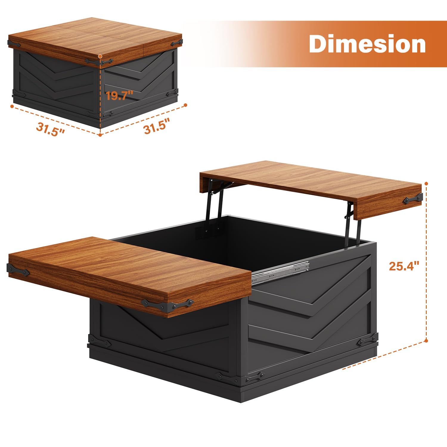 Hochklappbarer Couchtisch, ver – Office Furniture Center Bewertung und Preis