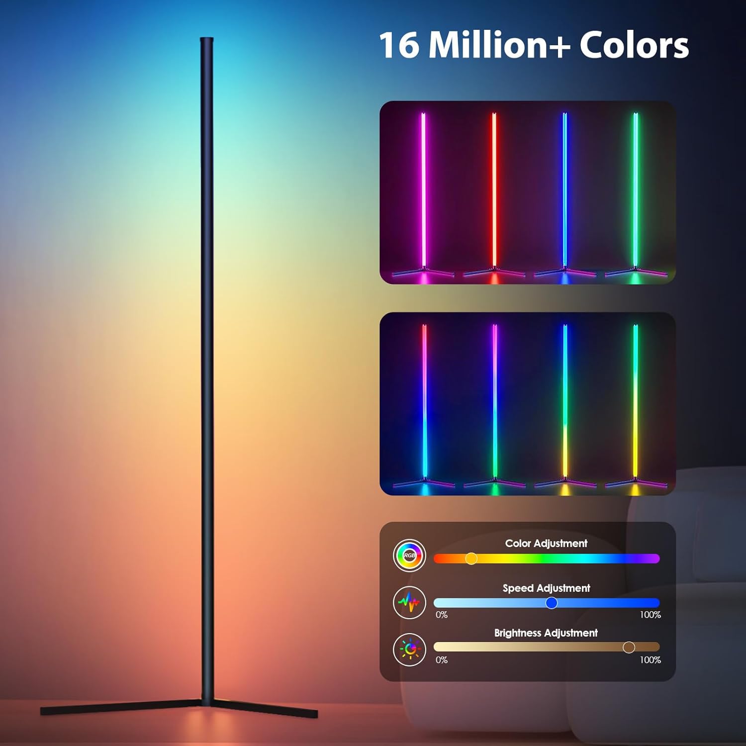 RGB Eck-Stehleuchte, Farbwechs – Floor Lamp Arched Bewertung und Preis
