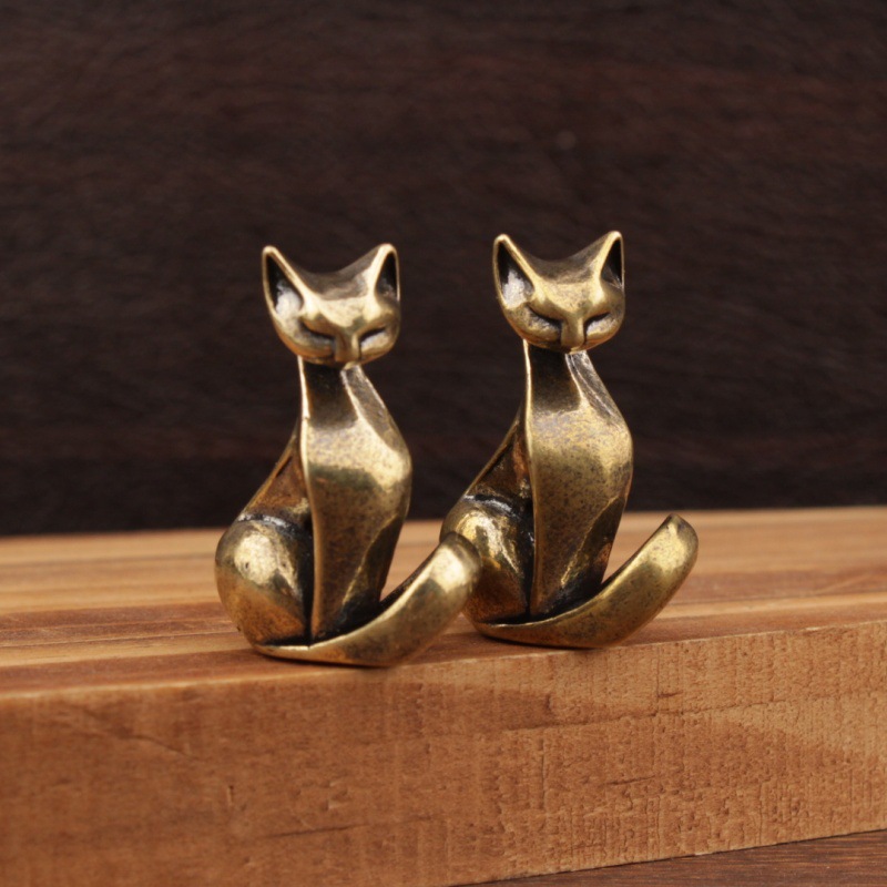 Mini-Katzenfiguren aus Messing – Office Furniture Used Bewertung und Preis