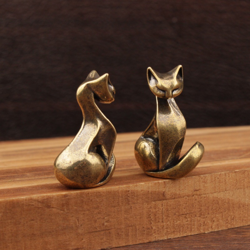 Mini-Katzenfiguren aus Messing – Office Furniture Used Bewertung und Preis