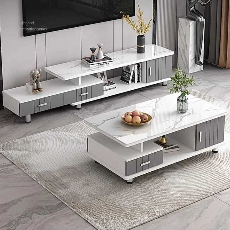 TV-Tisch mit Mittelschubladen, – Office Furniture Center Bewertung und Preis