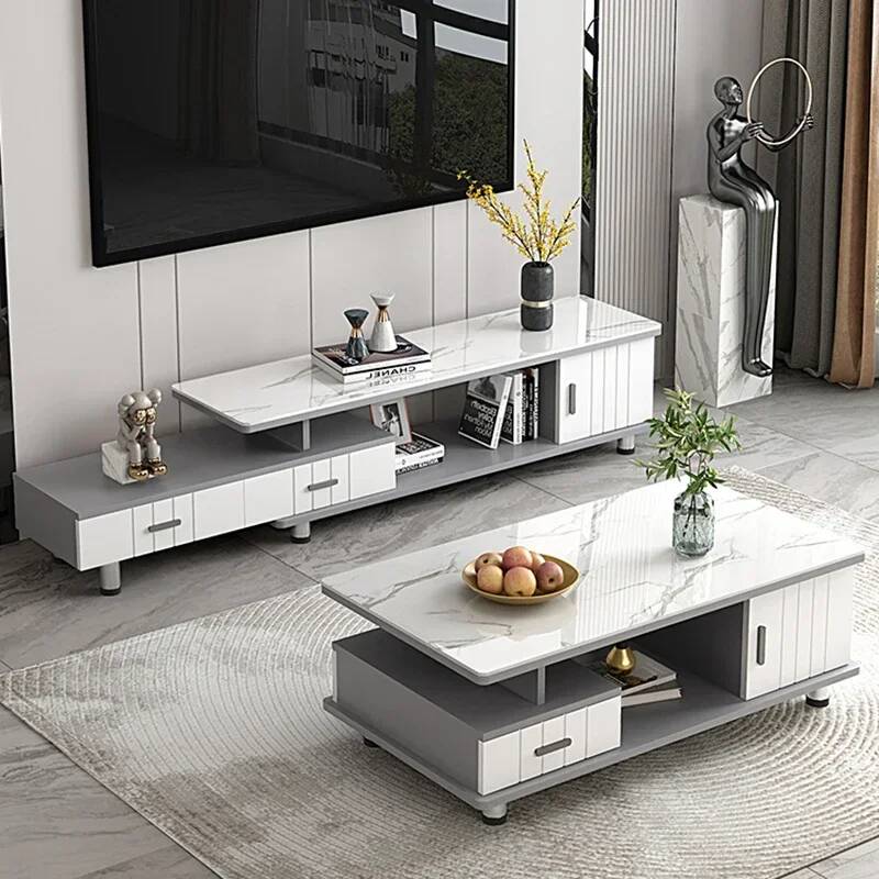 TV-Tisch mit Mittelschubladen, – Office Furniture Center Bewertung und Preis